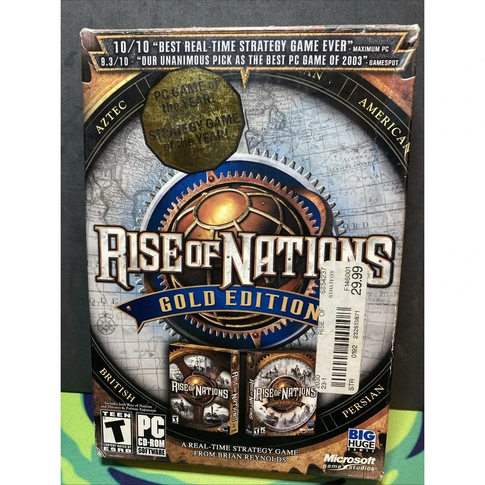 Rise of Nations: Gold Edition (PC, 2004) 4 Discs CIB